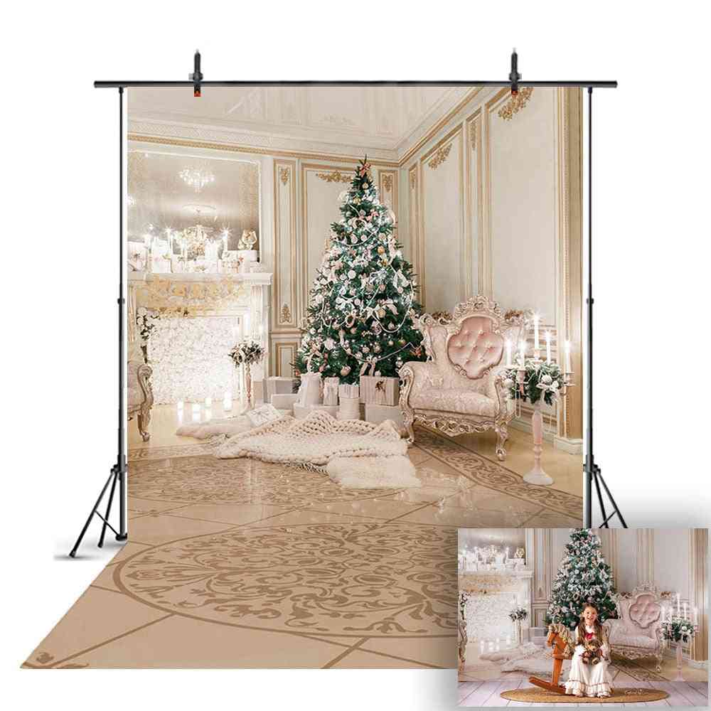 Portrait Backdrop For Photography Snowflake, Photo Christmas Tree ( Set-4)