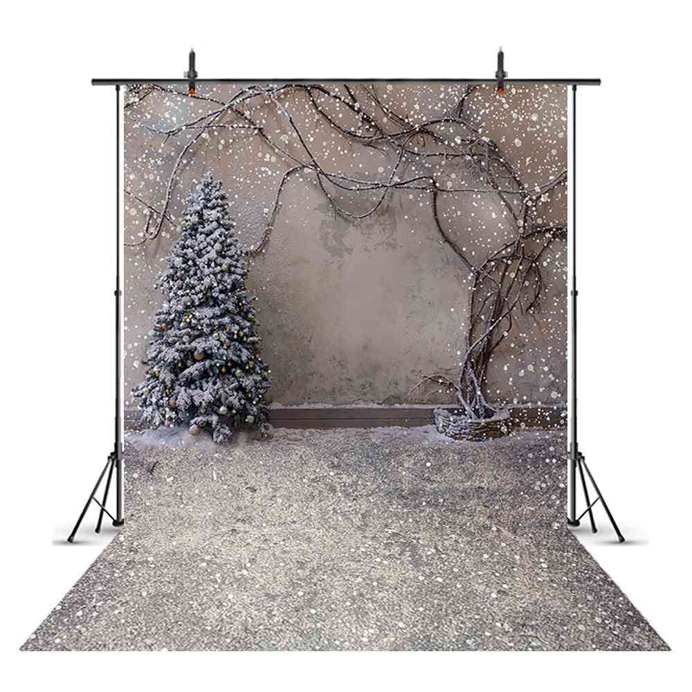 Portrait Backdrop For Photography Snowflake, Photo Christmas Tree ( Set-2)