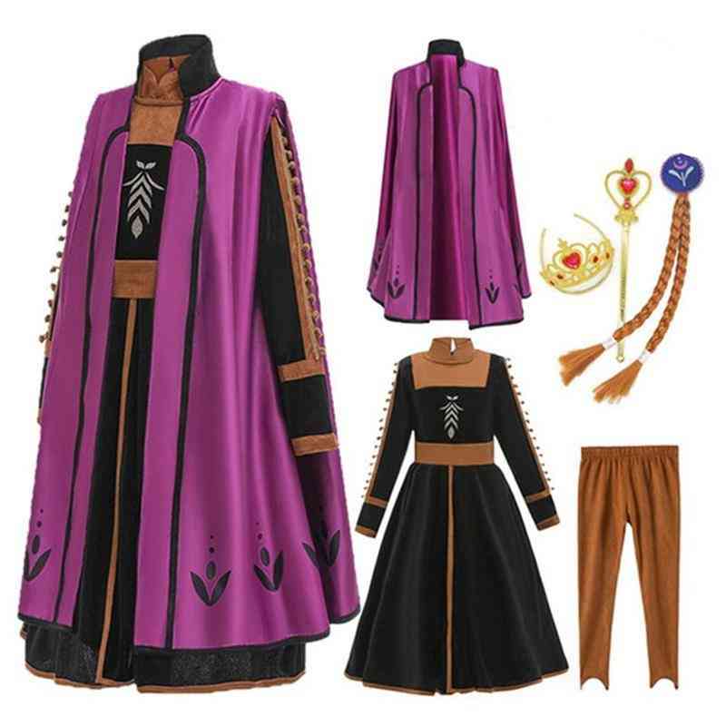 Robes de princesse d'été anna elsa pour, costume de cosplay pour femmes (ensemble 1)