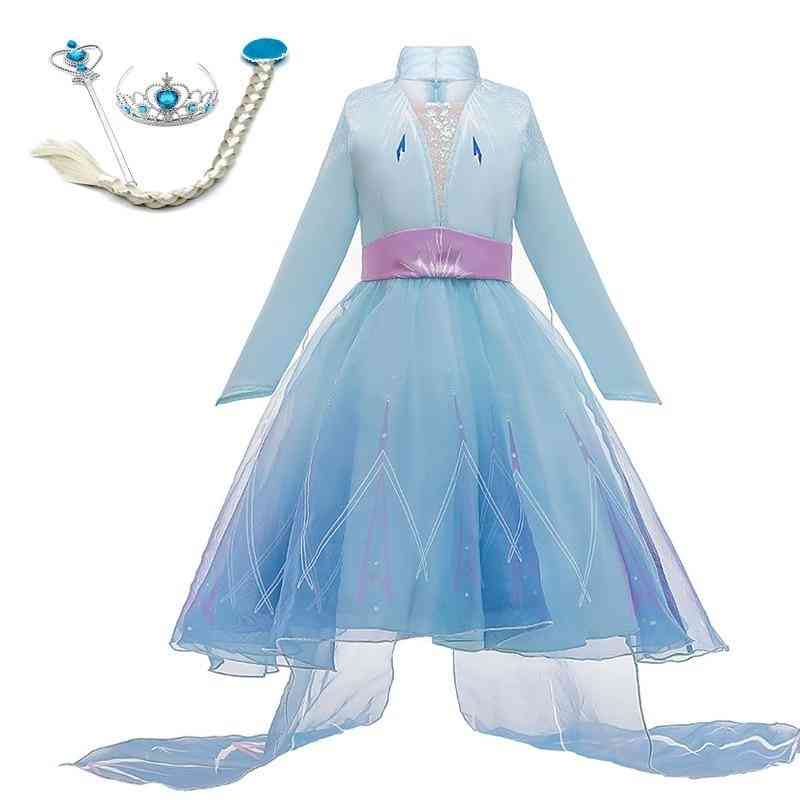 Poletne obleke za princeso anna elsa, ženski cosplay kostum (komplet 4)
