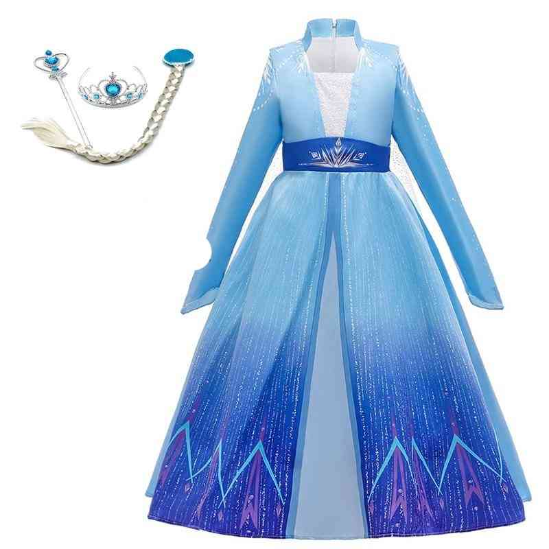 Letní šaty pro princeznu anny Elsy, dámský cosplay kostým (sada 4)