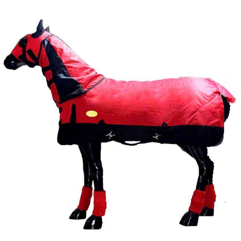 Couverture de cheval en drap de cheval amovible imperméable et respirante résistante au froid d'hiver