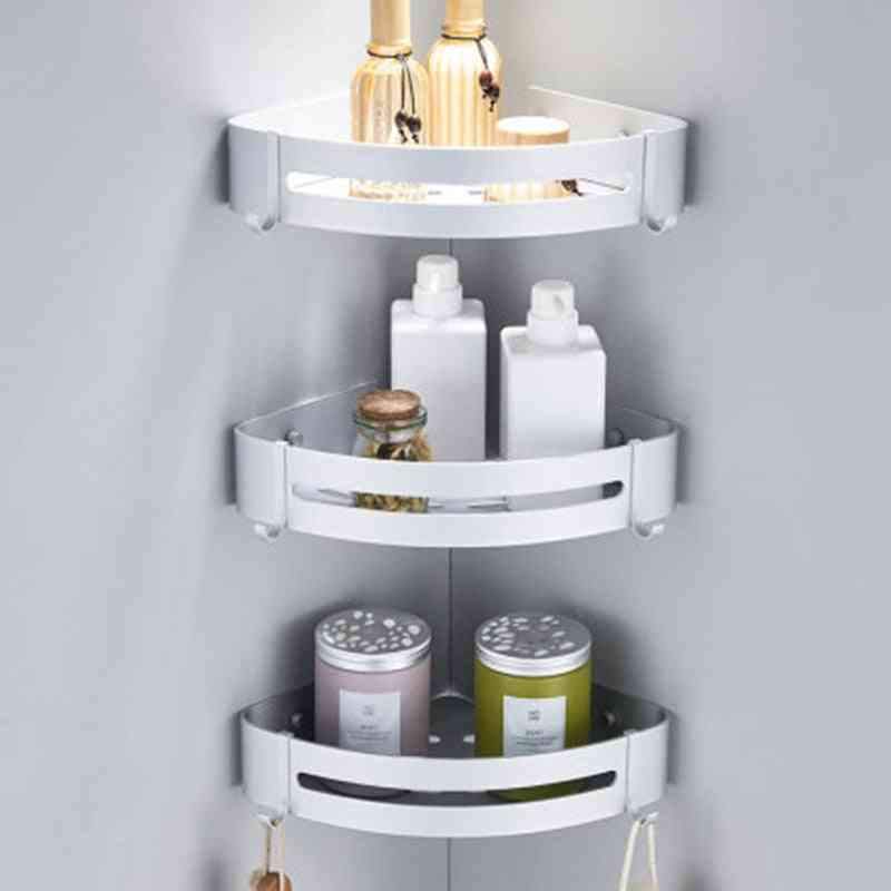 Aluminum- Shower Corner Shelf, Shampoo Wall Mounted, Storage Holder