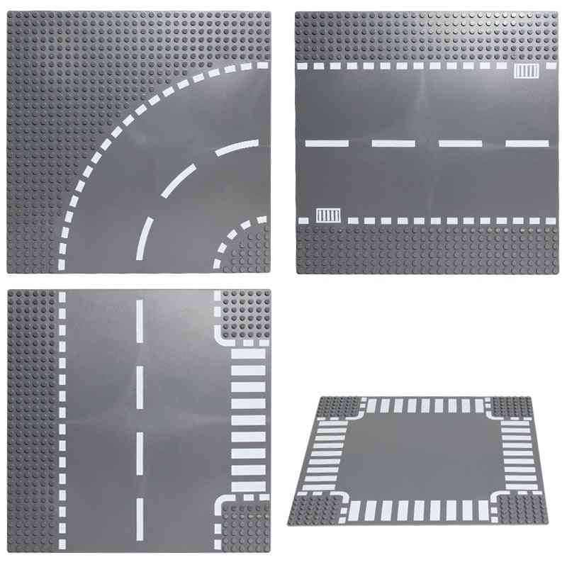 Building Base Plates Road Plate Straight Crossroad Curve Block
