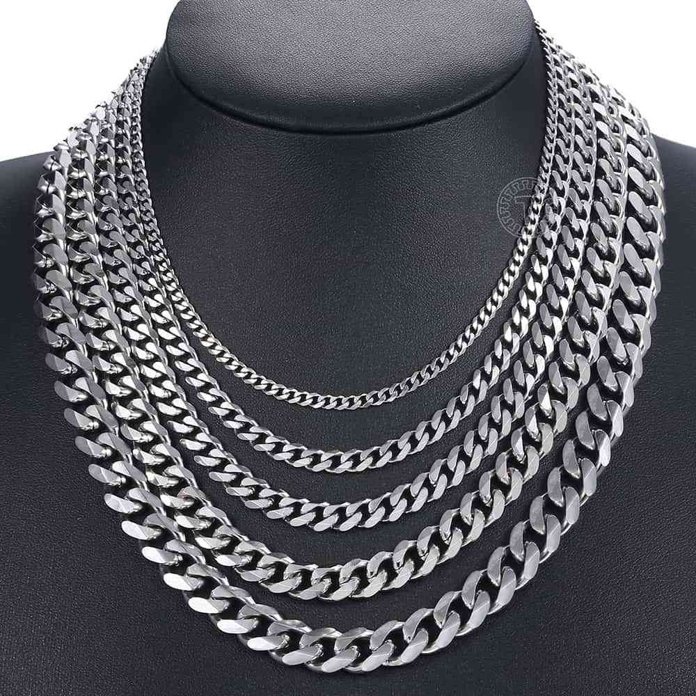 Pánsky retiazkový náhrdelník, náhrdelníky z nerezovej ocele