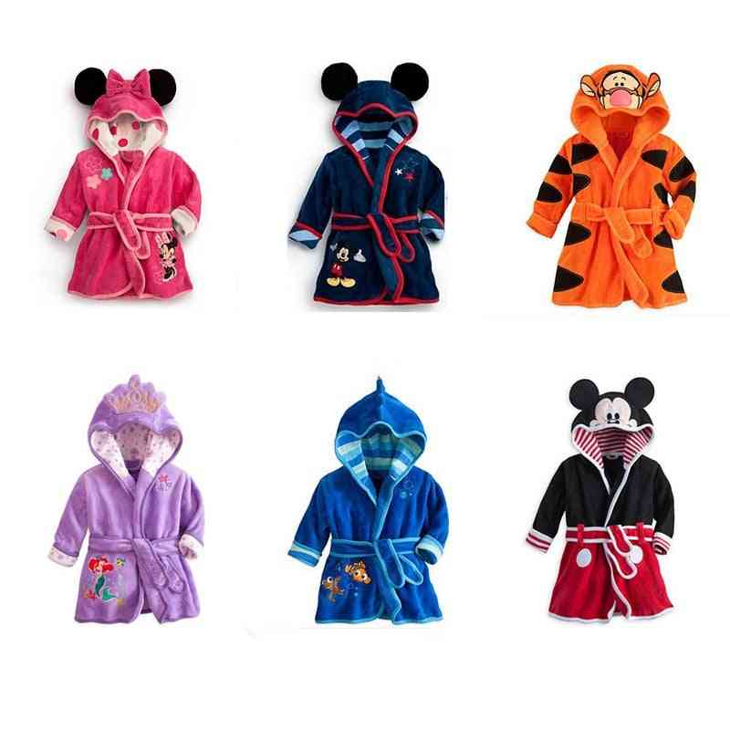 Robes Hooded Pajamas Flannel & Bathrobes Warm Animal Nightgowns