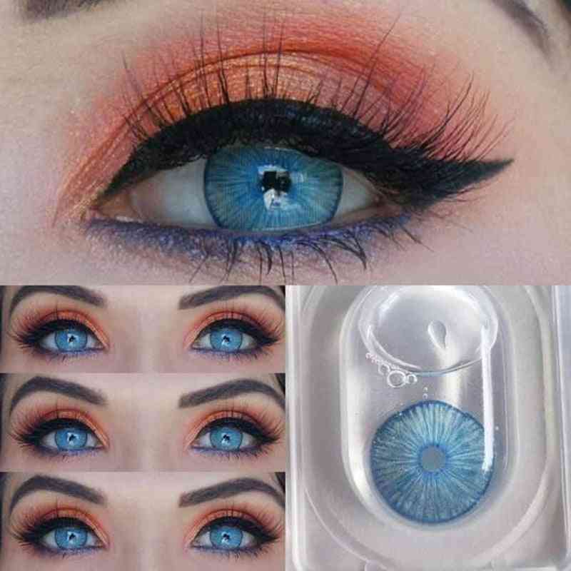 2st- kosmetiskt färgade, kontaktlinser för ögon