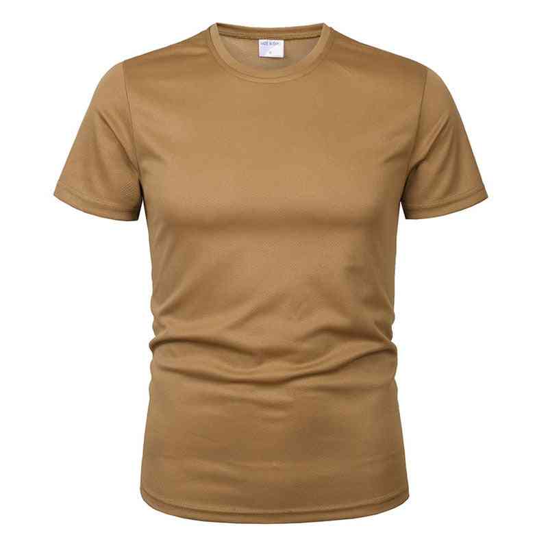 Sportstøj - militær rashguard, kortærmet taktisk fitness, afslappet t-shirt