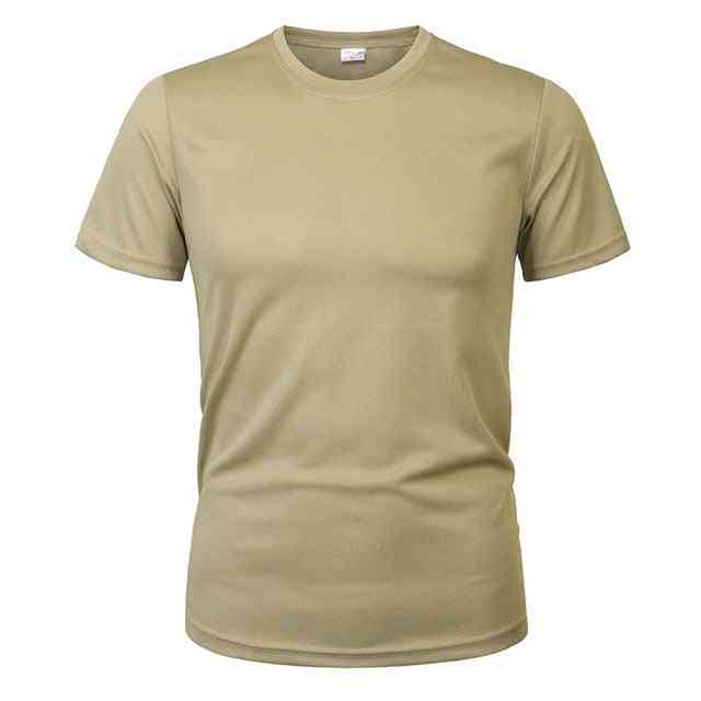 Sportstøj - militær rashguard, kortærmet taktisk fitness, afslappet t-shirt