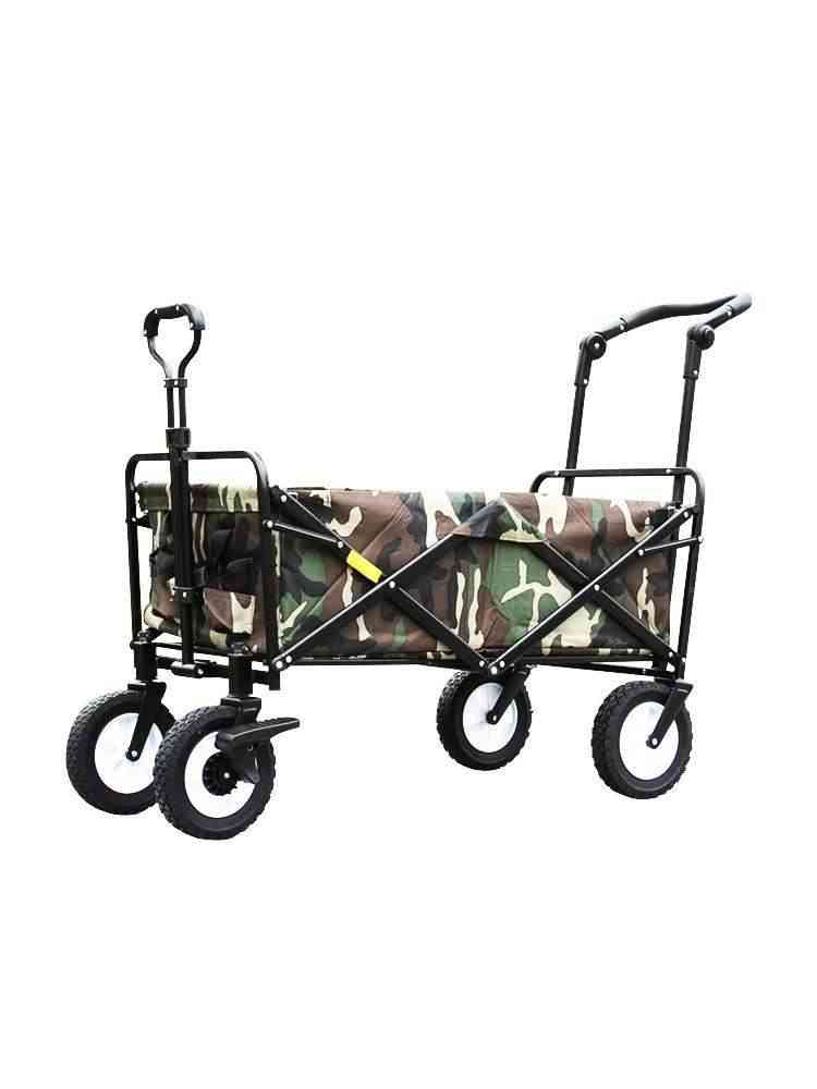 Folding Outdoor Utility Wagon Cart For Garden, Shopping