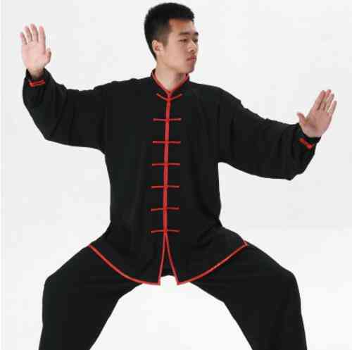 Hagyományos kínai ruházat, 14 színű hosszú ujjú wushu taichi férfi kungfu egyenruha