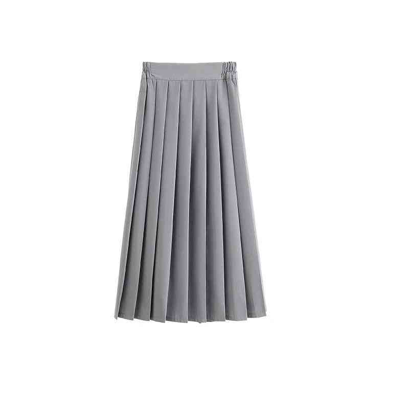 Elastic Waist Japanese Student School Uniform Skirt