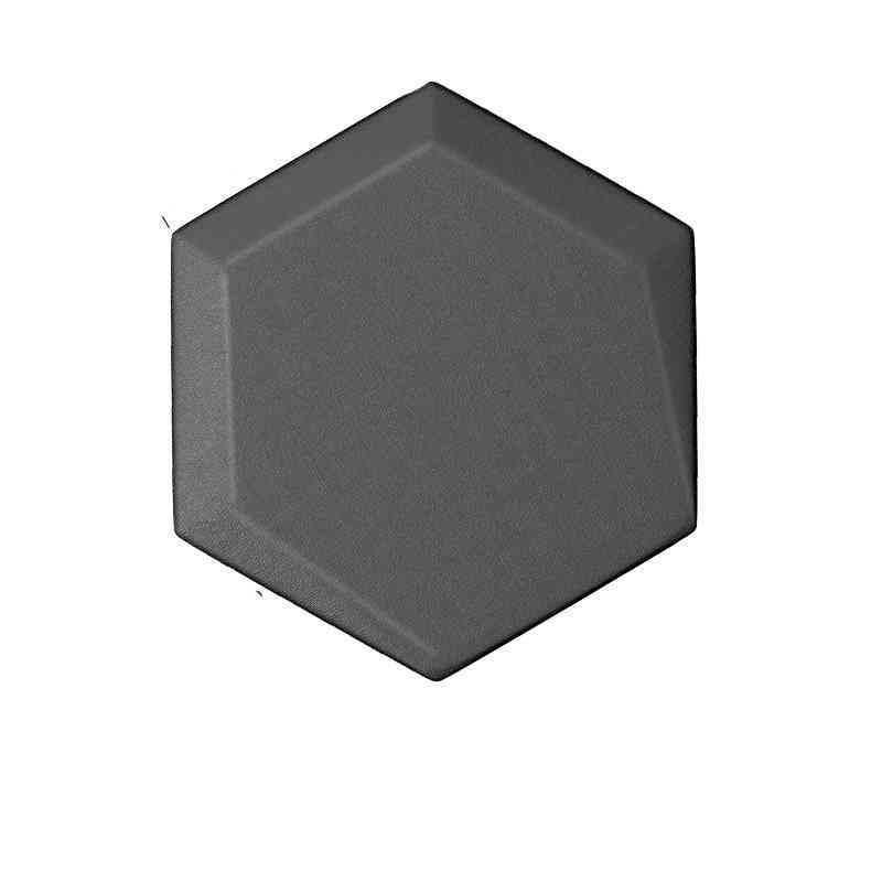 3d Soft Leather Panel Hexagon Acoustic Luxury Decorative Art