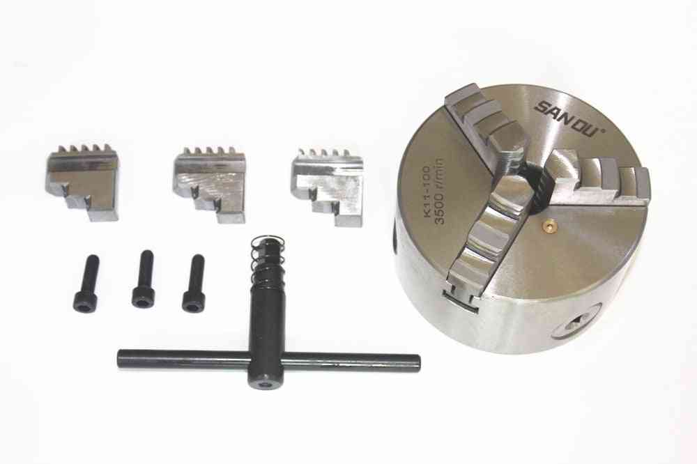 3-jaw Lathe Chuck Manual Self-centering Metal Chuck With Jaws Turning Machine Tools