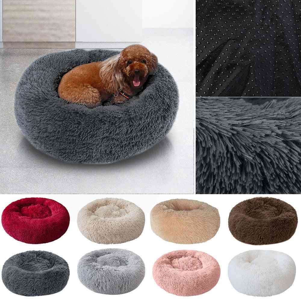 Pet Dog Bed, Comfortable Donut Cuddler Round Ultra Soft Washable Cat Cushion