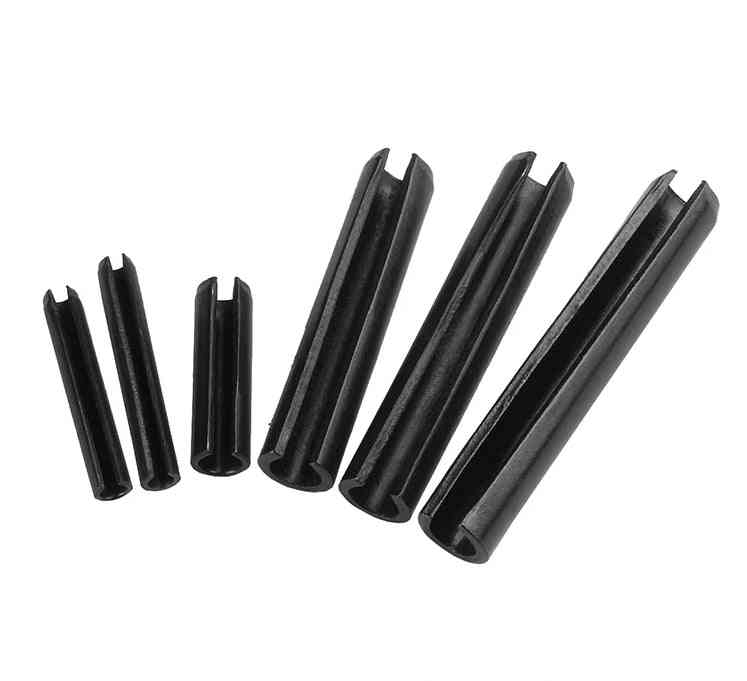 Black Carbon, Steel Cylindrical, Elastic Open, Spring Pin
