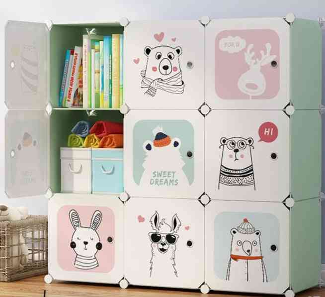 Baby Wardrobe Resin Kids Closet Armoire Enfant Assembly Storage Cabinet