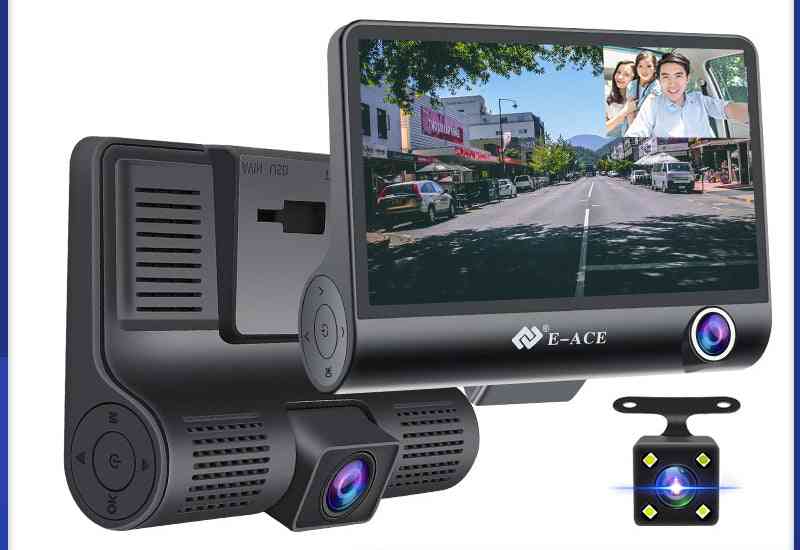 Car Dvr, 3 Dual-lens Rearview, Video Recorder, Dash Cameras