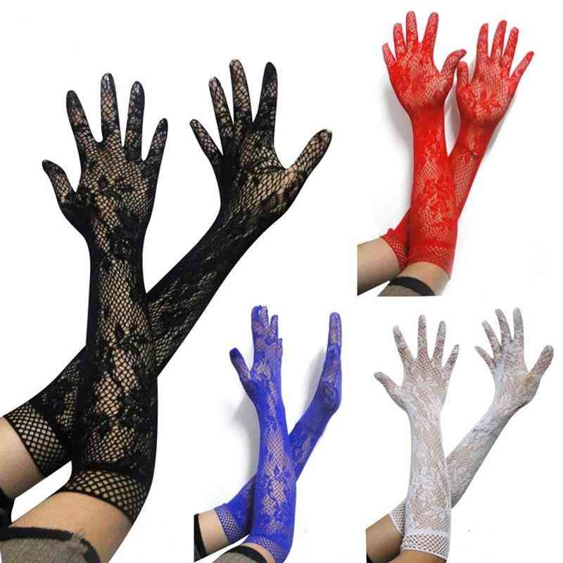 Långärmade handskar