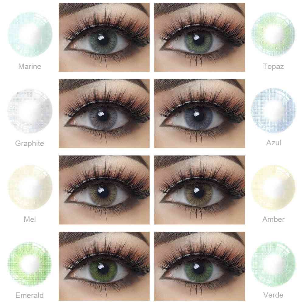 Yearly Colored Beautiful Natural Contact Lenses For Eyes Cosmetic