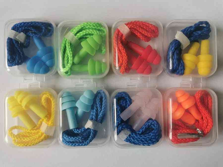 Silicone Soft Ear Plugs Cotton Rope