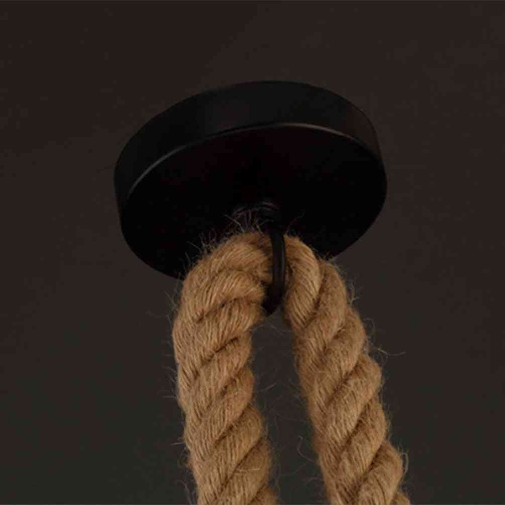 Vintage Rope Pendant Light Holder Lamp