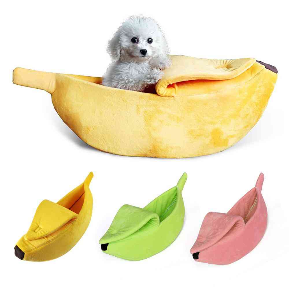 Funny Banana Bed House Cute Cozy Cat Mat Beds