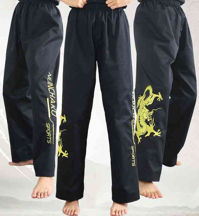 Embroidery Dragon Nunchakus- Martial Arts Trousers Pants
