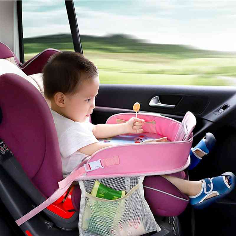 Cartoon Baby, Car Seat Tray Stroller, Food, Water Holder Child Table, Storage Desk