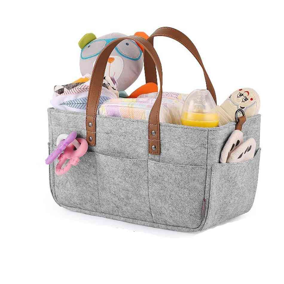 Baby Diapers Bag, Caddy Organizer Holder Storage Basket For Car Travel