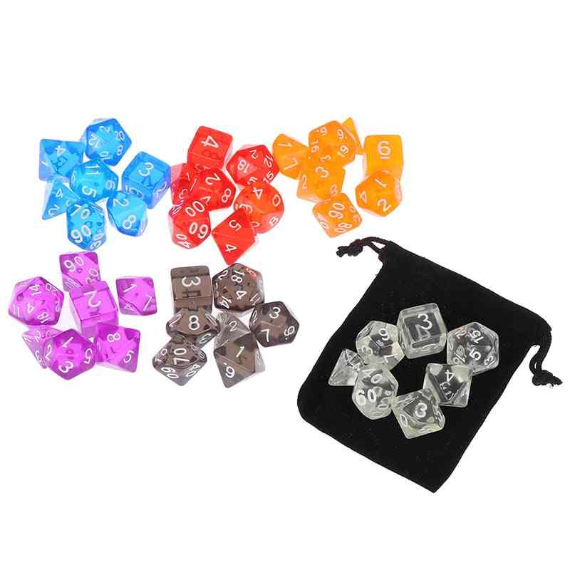 Polyhedral Dice Set For Tabletop Games