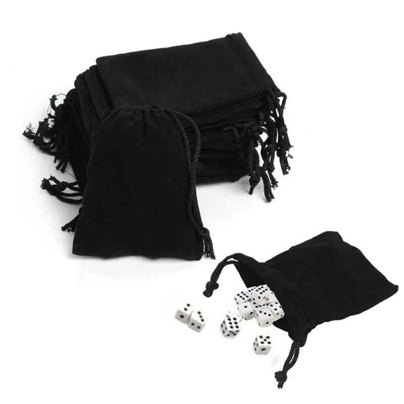 Dice, Jewelry Packing Velvet Drawstring, Pouches Bags For Board Game