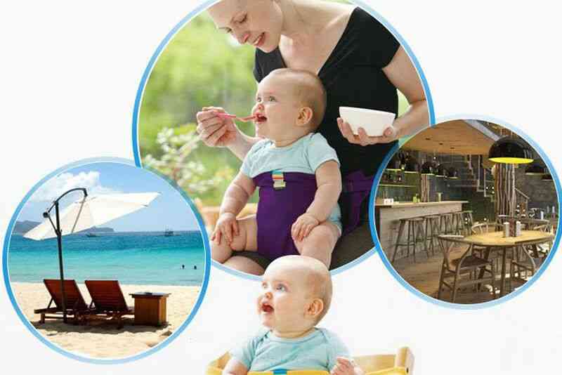Bärbar baby barnstol säkerhetsbälte säkerhetsrem sele matsal säkerhetsbälte
