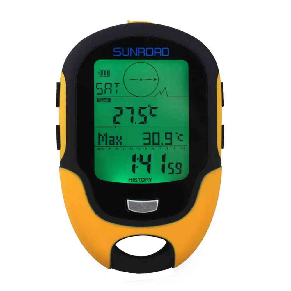 Fr500- Thermometer Weather Forecast, Led Torch, Lcd Digital Altimeter, Compass