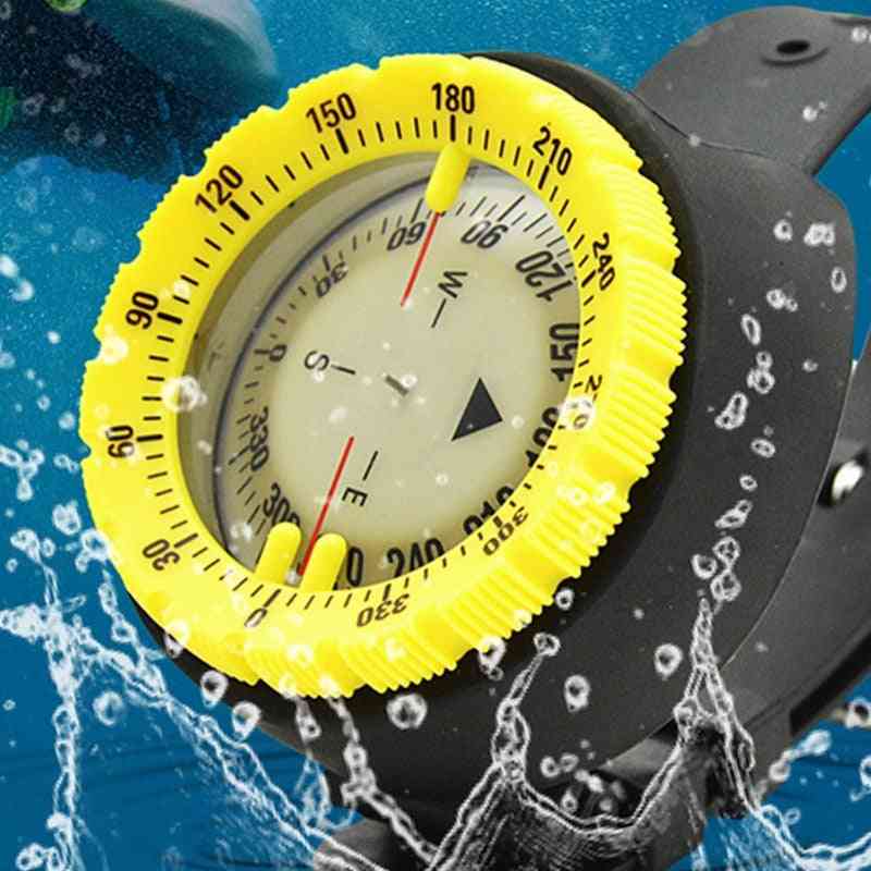 Podvodni potapljaški kompas, profesionalni vodoodporen navigator, digitalna svetleča uravnotežena ura za plavanje