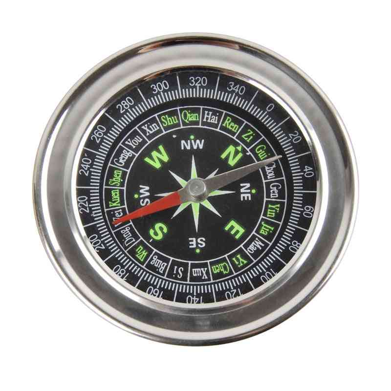 Metal Stainless Steel- Portable Navigation Compass For Outdoor Activities