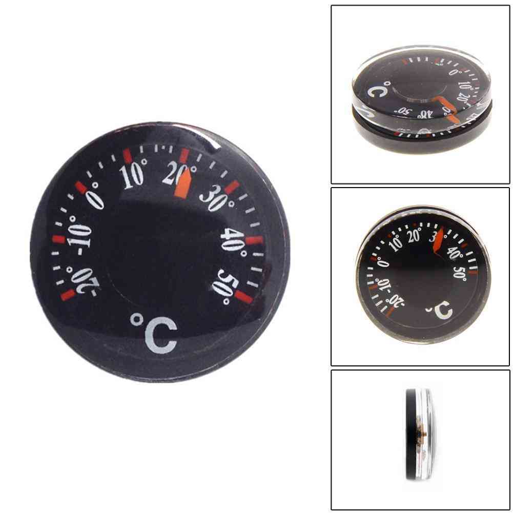 Portable- Round Plastic Celsius, Waterproof Pointer Thermometer