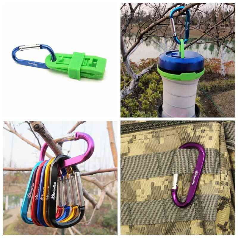 D-shape Buckle Carabiner, Climb Hook Clip, Backpack Buckle Keychain