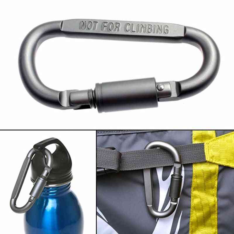 D-shaped, Screw Lock, Carabiner Hook Keyring, Clip Kits Sports Rope Buckle