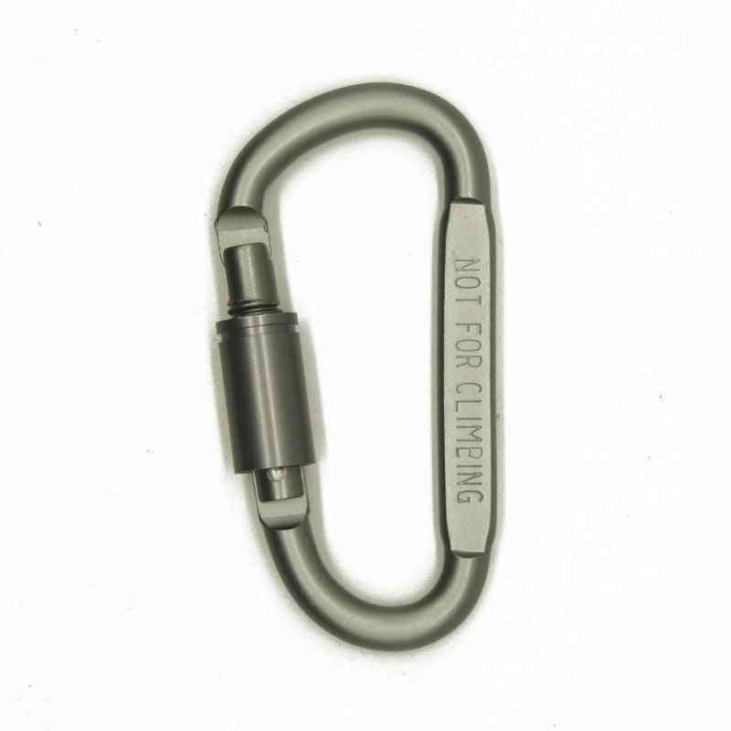 D-shaped, Screw Lock, Carabiner Hook Keyring, Clip Kits Sports Rope Buckle