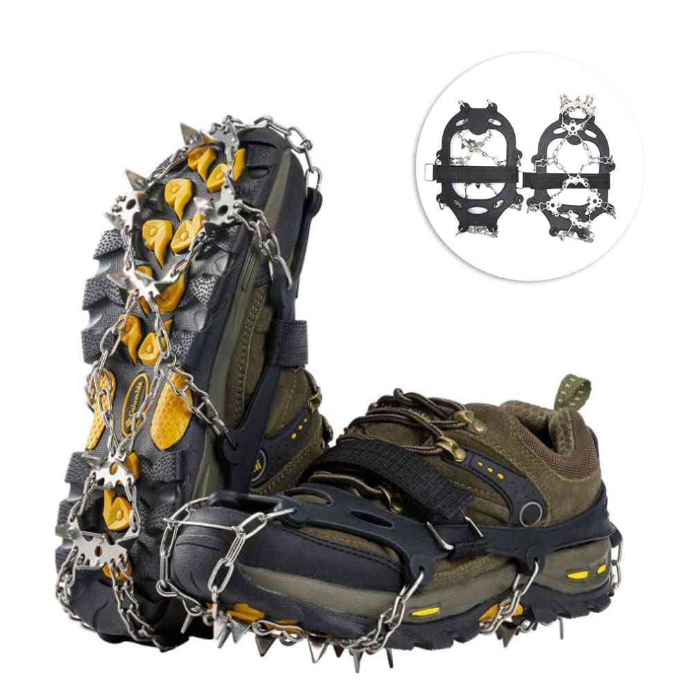 19-spikes Stainless Steel- Crampons Traction Cleats, Anti-slip Grips, Ice-snow Shoes