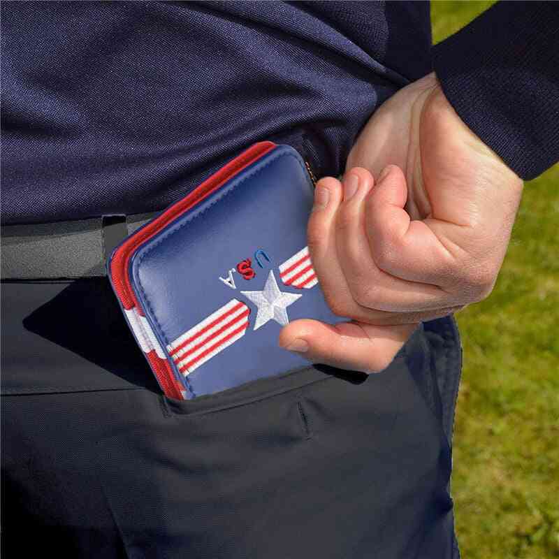 Luxusný pu kožený obal na golfový držiak na skórkarty peňaženka