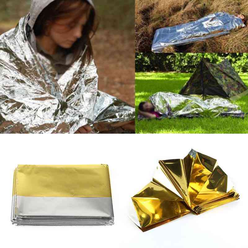 Emergency Premium Foil, Rescue Curtain, Thermal First Aid Camping, Mat Tent Blanket