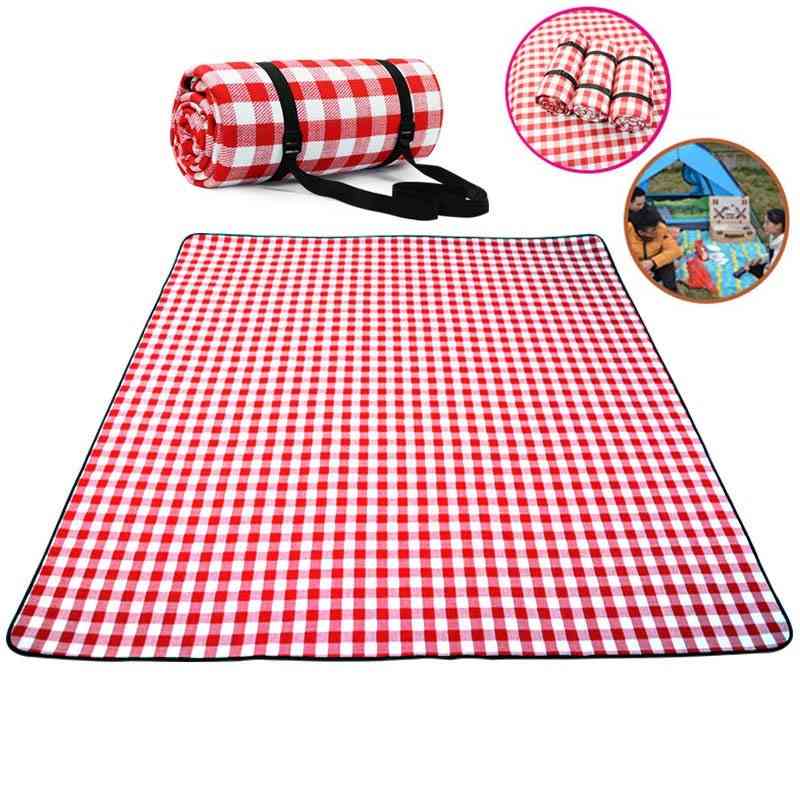 Thicken Pad, Breathable, Soft Blanket For Outdoor Folding, Waterproof Camping Beach Plaid Picnic Mat