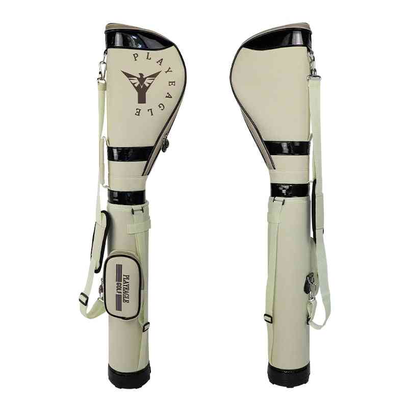 Taška na golfové zbrane obsahuje súpravu polovičných palíc, elastický strečový vak a stojan