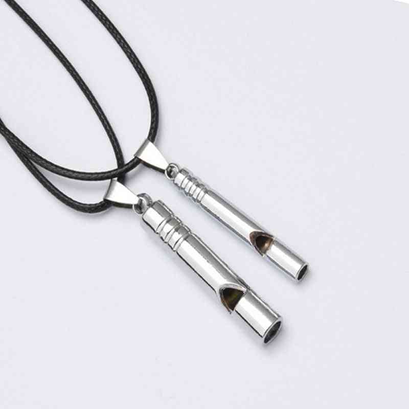 Titanium Whistle- Loud Keychain, Necklace Keyring For Outdoor Camping