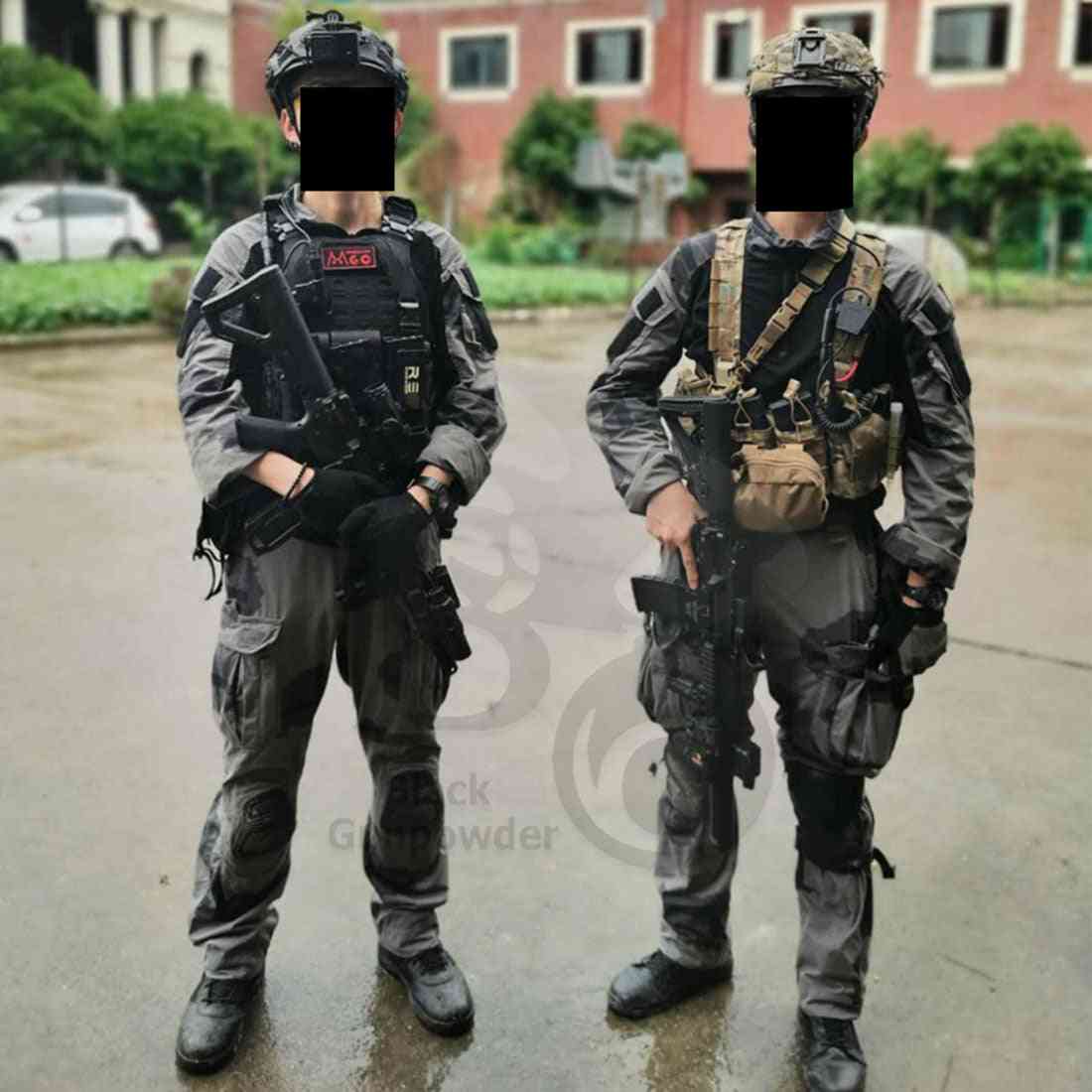 Gunpowder/bg T-block Outdoor Tactical Full Set, Combat Clothes