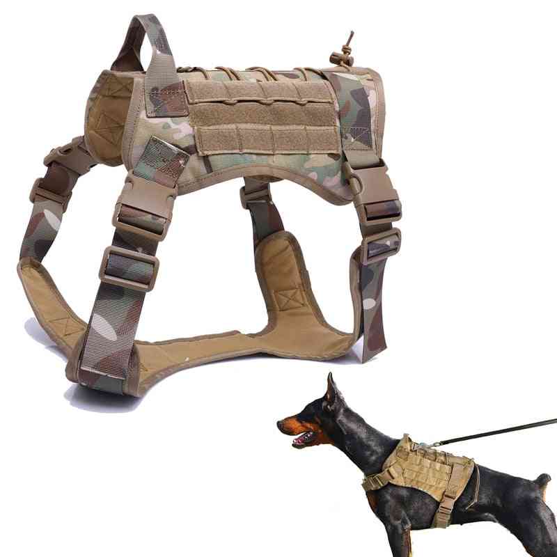 Taktikai szolgálati kutya mellény, lélegző, katonai ruha, állítható méretű hám, vadászmoll kutyák kiképzése