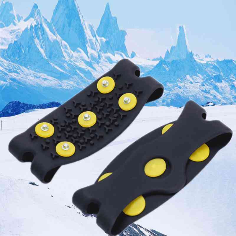 Anti-slip Crampon Snow Ice Climbing Spikes Gripper Cleats Shoes Cover Insoles
