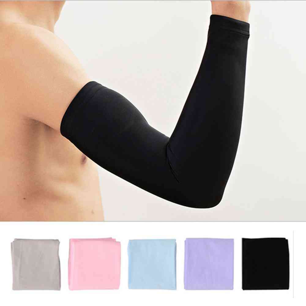 Cycling Ice Fabric Running Camping Arm Warmers Basketball Sleeve